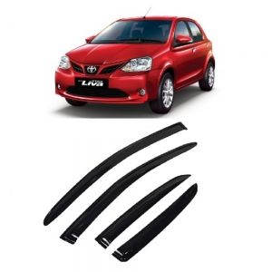 Rain Wind Door Visor Non Breakable Deflector Compatible with Etios Liva